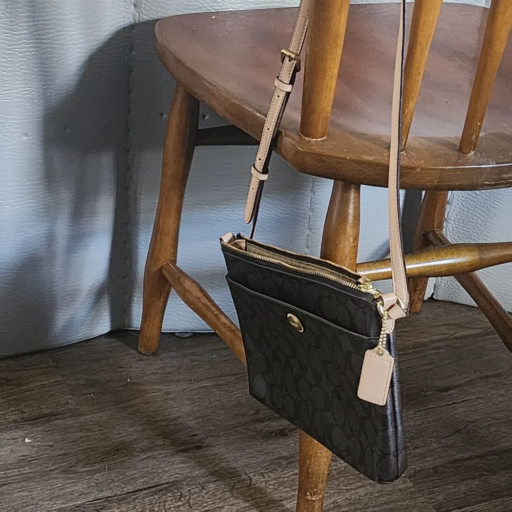 Coach Brown Signature Crossbody Bag - Picture 2 of 5